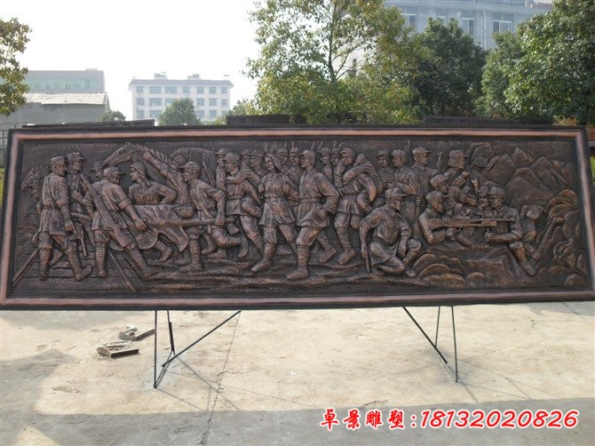 抗日救死扶傷銅浮雕，園林景觀銅浮雕[1][1]