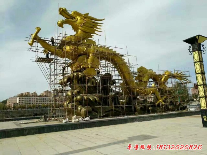 銅雕廣場(chǎng)神龍景觀擺件[1]