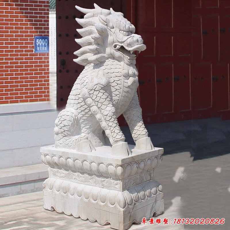 漢白玉麒麟，麒麟石門墩