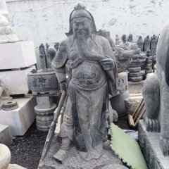 關(guān)公讀書(shū)石雕，青石關(guān)公雕塑