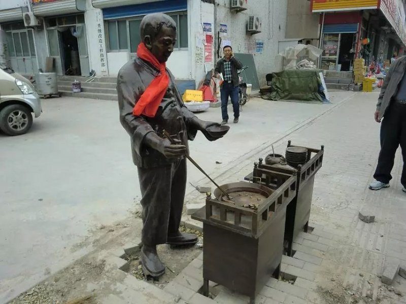叫賣銅雕，人物銅雕，廣場景觀銅雕