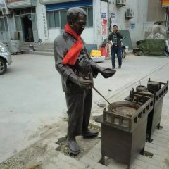 叫賣銅雕，人物銅雕，廣場景觀銅雕