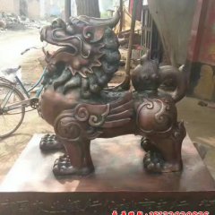鑄銅門口招財鎮宅貔貅雕塑