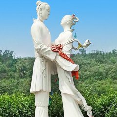 漢白玉景區牛郎織女石雕