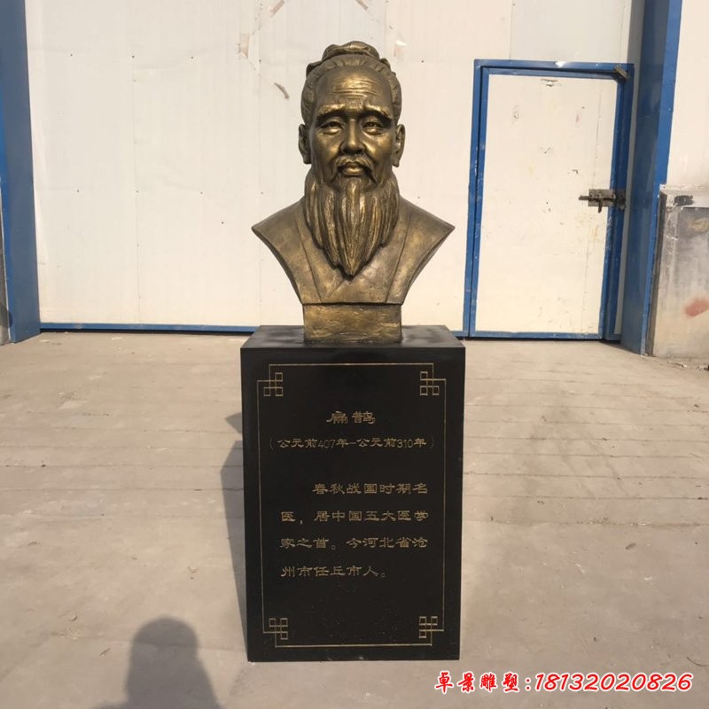 春秋戰(zhàn)國時(shí)期扁鵲頭像銅雕