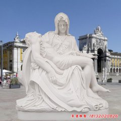 漢白玉西方人物哀悼基督石雕