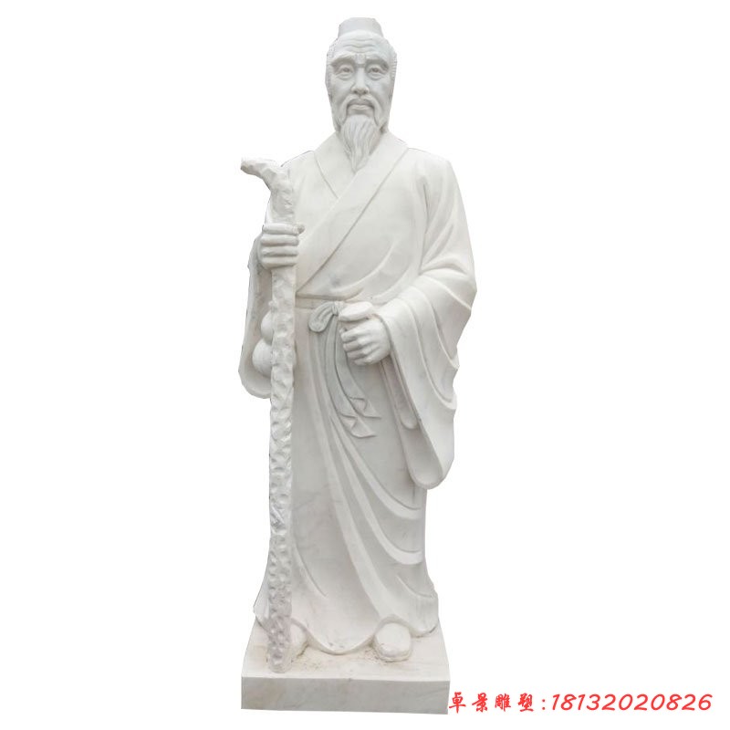 漢白玉古代名醫華佗石雕