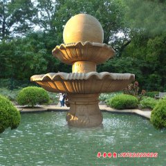 石雕別墅景觀風水球雕塑