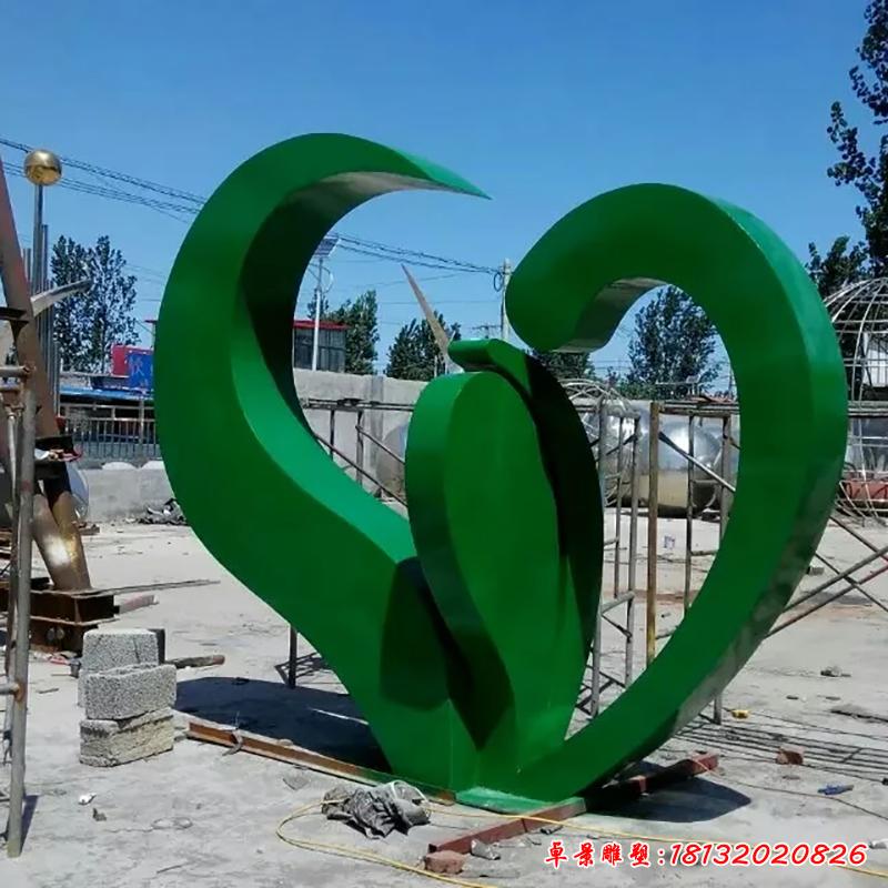 不銹鋼愛心烤漆創意雕塑