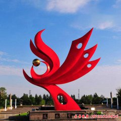 不銹鋼園林廣場(chǎng)鳳凰雕塑