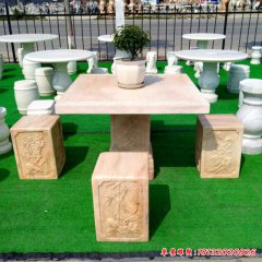 園林大理石景觀(guān)石桌凳