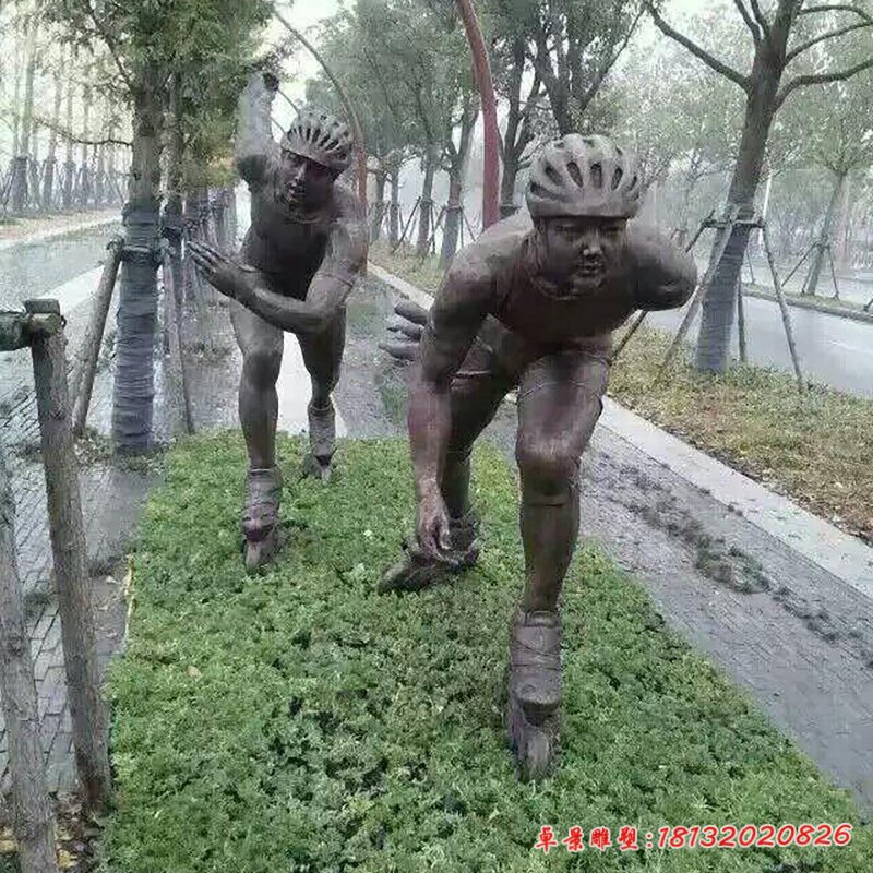 銅雕兒童運動人物雕塑