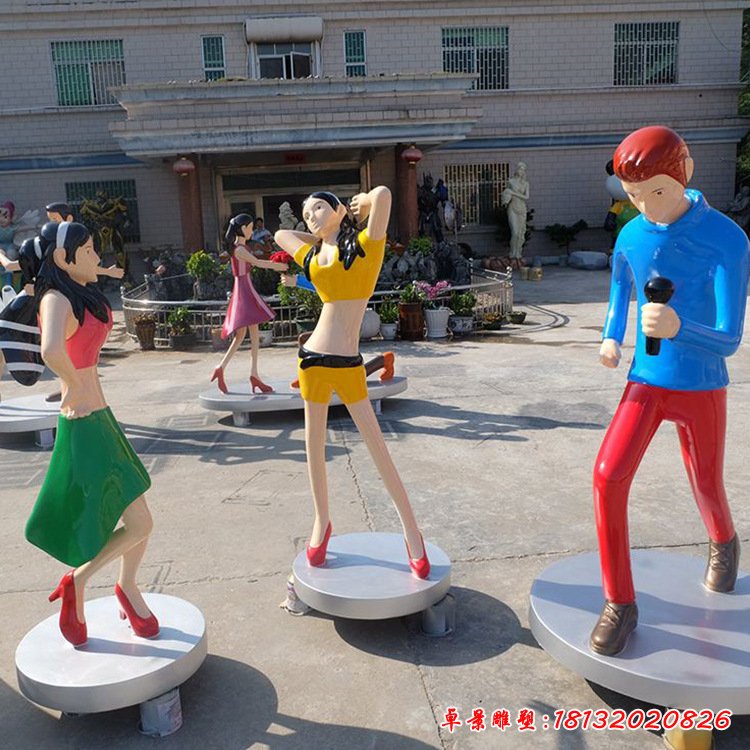 玻璃鋼音樂(lè)人物雕塑 (114)