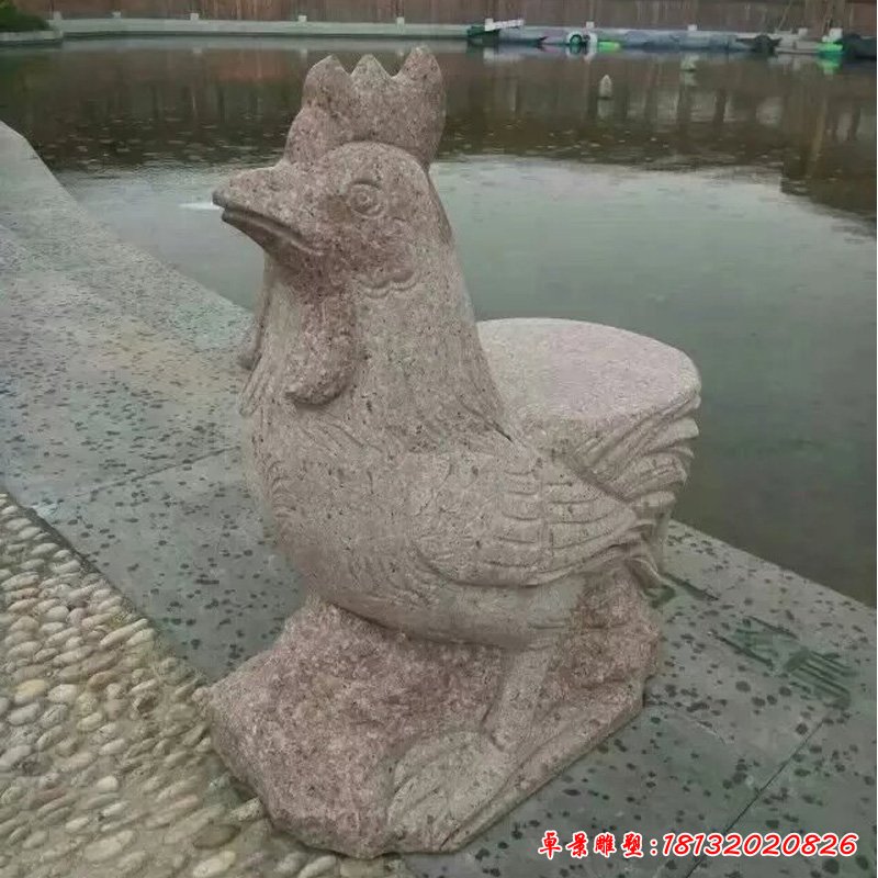 石雕動(dòng)物雞雕塑