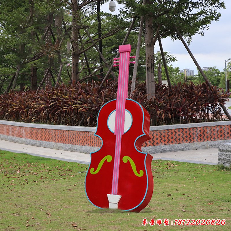 玻璃鋼大提琴雕塑 (9)
