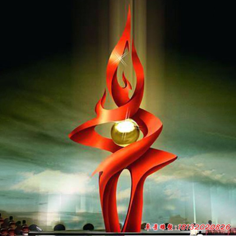 不銹鋼日月同輝雕塑，不銹鋼企業抽象雕塑