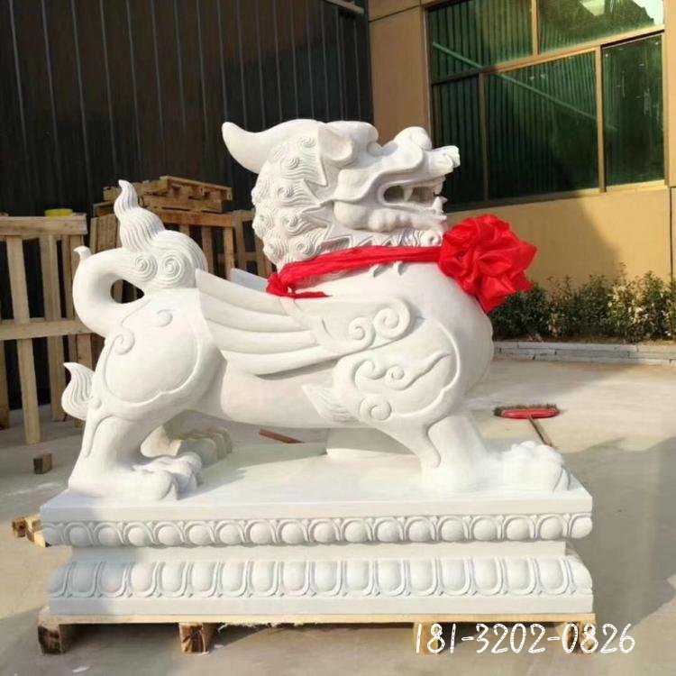 漢白玉招財貔貅石雕 (75)