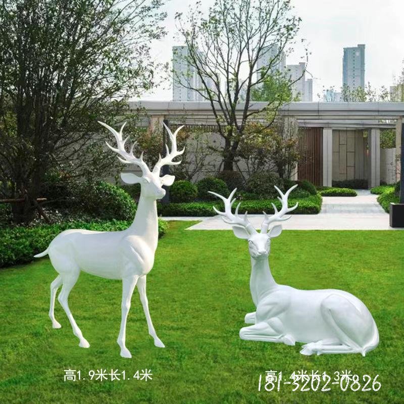 玻璃鋼動(dòng)物小鹿雕塑 (2)