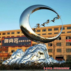 動物大雁雕塑 不銹鋼雕塑