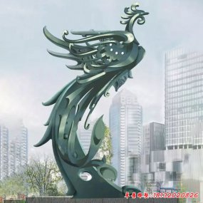 不銹鋼鳳凰涅盤(pán)雕塑