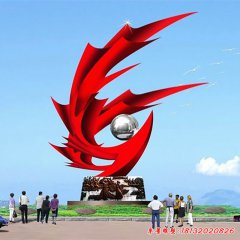 優惠的不銹鋼鳳凰雕塑