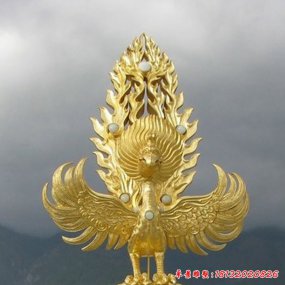 不銹鋼金鳳凰雕塑