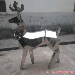 塊面不銹鋼雕塑鹿