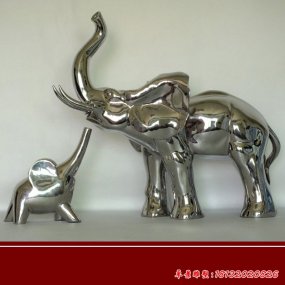 不銹鋼大象雕塑 鏡面大象雕塑