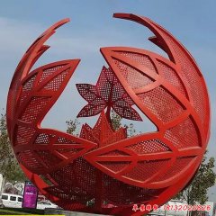 不銹鋼樹葉雕塑 景觀不銹鋼雕塑