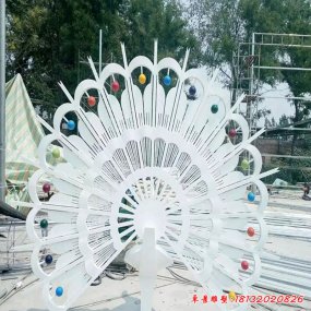 不銹鋼孔雀雕塑 公園孔雀雕塑