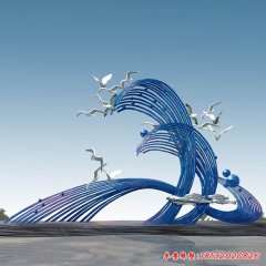 公園不銹鋼海鷗雕塑