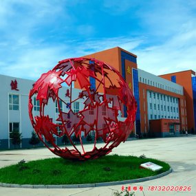 不銹鋼廣場(chǎng)圓球雕塑