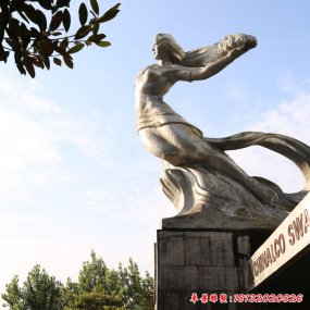 不銹鋼女媧補天雕塑