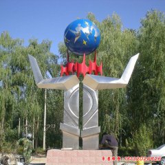 不銹鋼標志雕塑 景觀不銹鋼雕塑