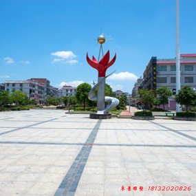 韓國(guó)廣場(chǎng)不銹鋼雕塑