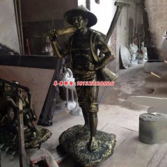 銅雕人物全身像