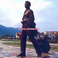 旅行者 人物銅雕塑