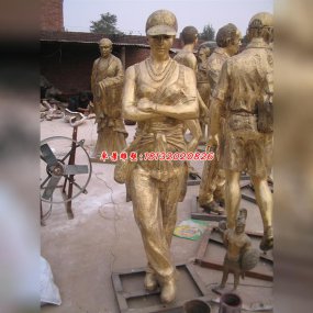 銅雕現(xiàn)代人物雕刻