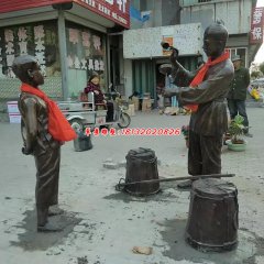 廣場人物銅雕塑