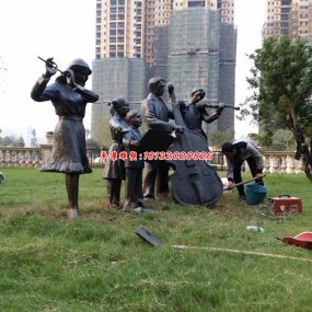 園林人物銅雕塑