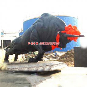 企業(yè)開荒牛銅雕塑