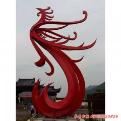 雕塑浴火重生鳳凰