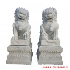 古代獅子的雕塑