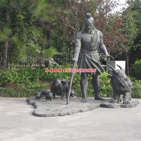 廣場公園農耕銅雕