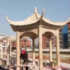 石雕涼亭長(zhǎng)廓