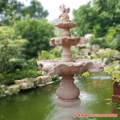 獅子頭石雕噴泉