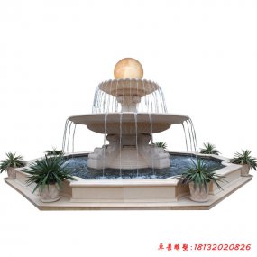 雙層景觀石雕噴泉