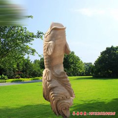 鯉魚噴泉石雕