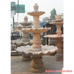 三層石噴泉雕塑
