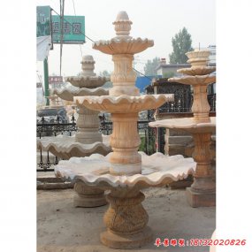 三層石噴泉雕塑